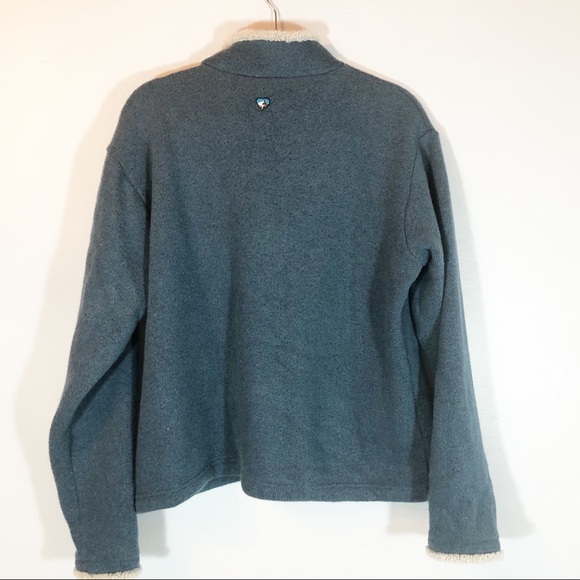 Kuhl Blue alpaca fleece Quarter zip pullover - Picture 5 of 5